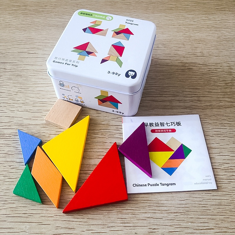 Đồ Chơi Gỗ Ghép Hình Trí Tuệ Tangram M-011