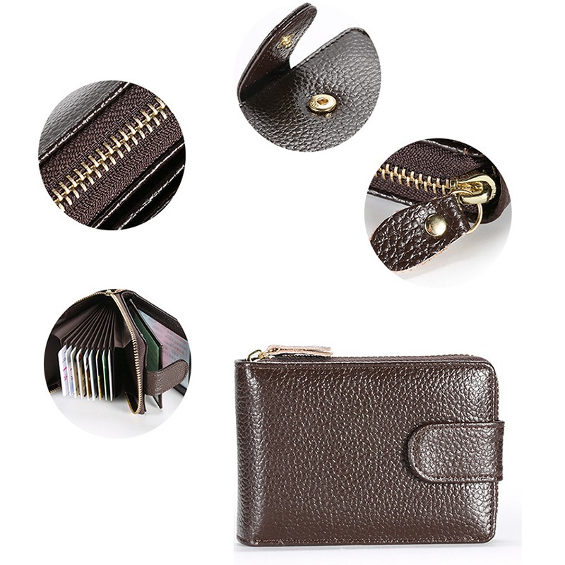 Evertoner Ốp Bọc Hộ Chiếu Có Khóa Kéo Bằng Da Dành Cho Nam Và Nữ