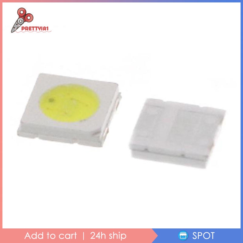 [Prettyia1] Set 100 Đèn LED Diode 3535 SMD Màu Trắng Lạnh 3V
