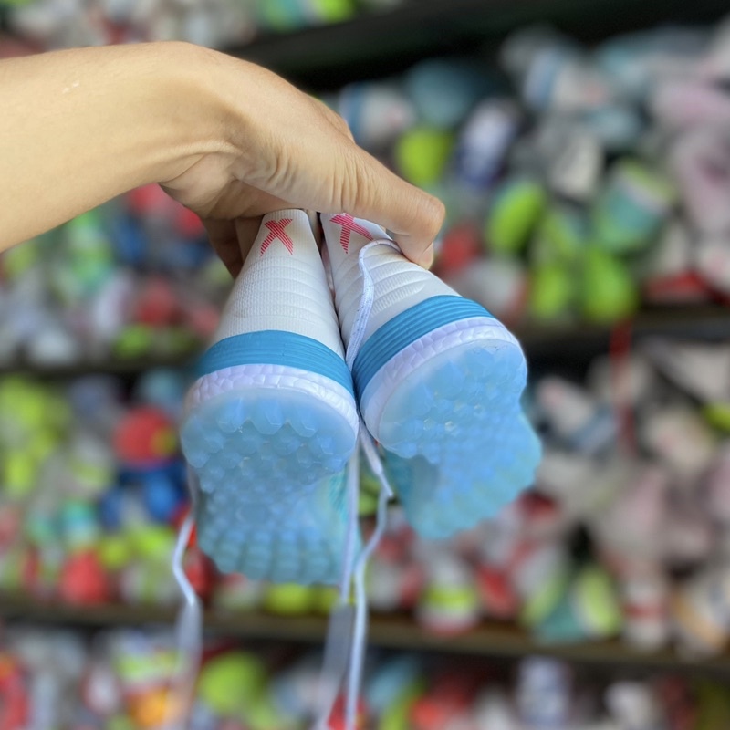[Tặng Tất Và Túi Rút ]Giày Bóng Đá , Giày  X19.1 Xanh Ngọc Dành Cho Nam - King Leo Football