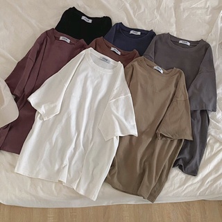 Áo phông trơn basic - phông unisex 3158 dày hàng QC - ảnh thật