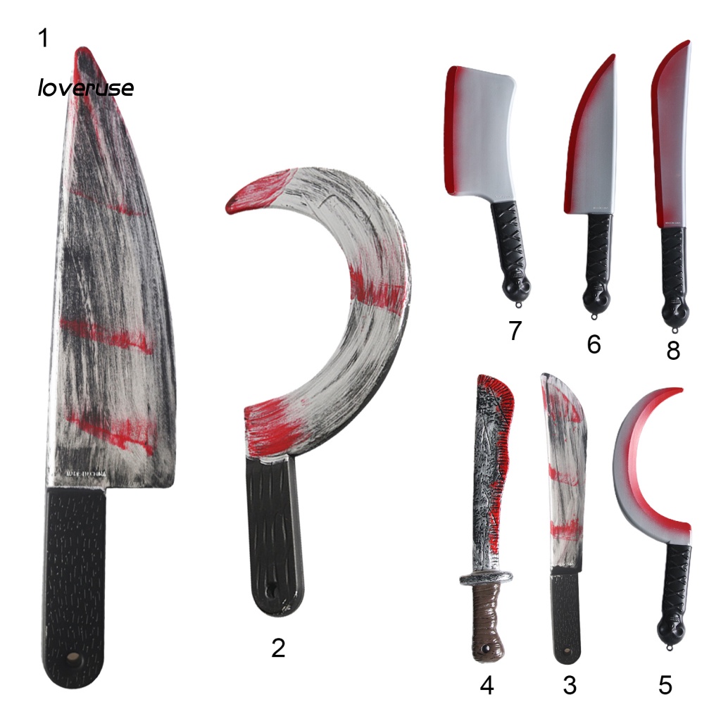 Bộ Râu Giả Hóa Trang Halloween Màu Máu Me Lâu Trôi