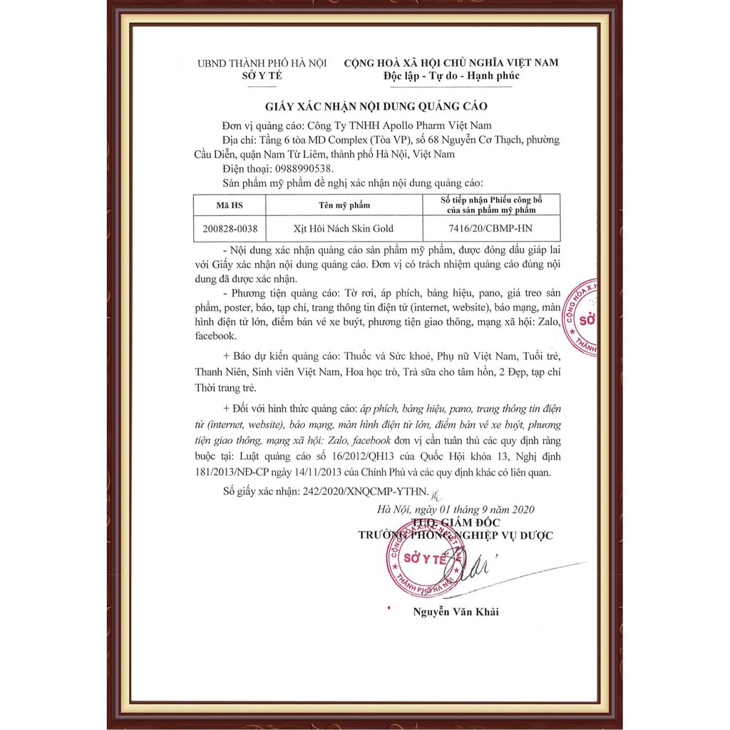 Xịt hôi nách SKIN GOLD Tri hôi nách, khử mùi cơ thể, giảm tiết mồ hôi, giúp vùng nách luôn khô thoáng sạch se | BigBuy360 - bigbuy360.vn