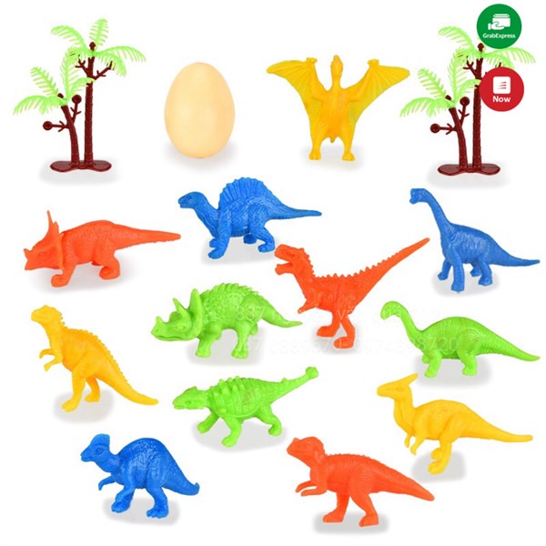 [Học tập - Đẹp] Túi đồ chơi mô hình 12 con khủng long mini dễ thương 1369A-10