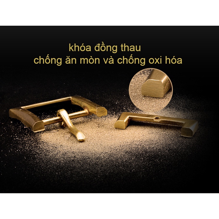 Thắt Lưng Nam Khóa Kim Cao Cấp Dây Nịt Nam Da Bò 100% Chính Hãng Ciartuar Mầu Vàng Bạc Nam Tính.