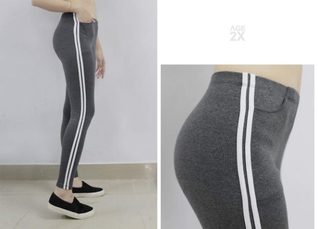 QUẦN LEGGING 2 SỌC #AGE2X