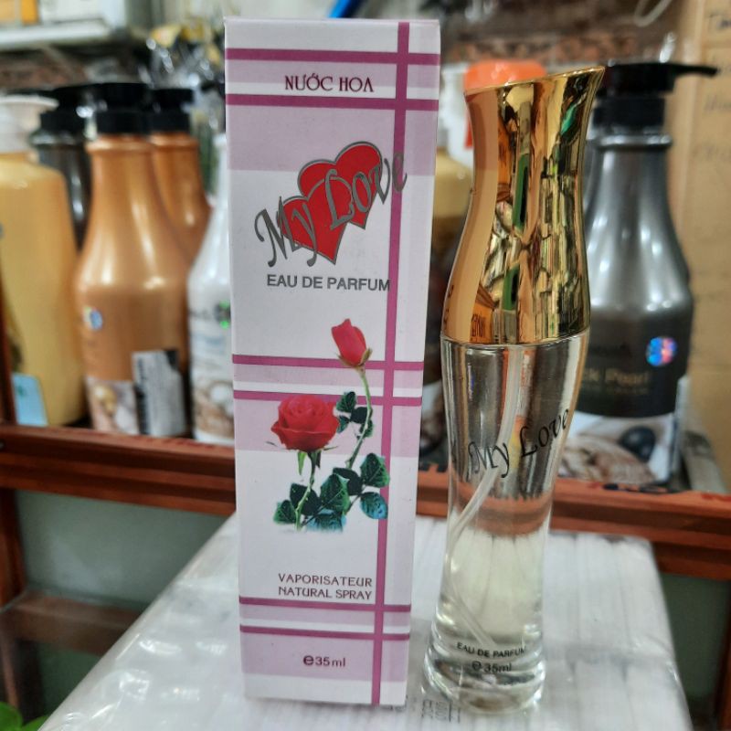 Nước hoa My Love 35ml màu hồng caro