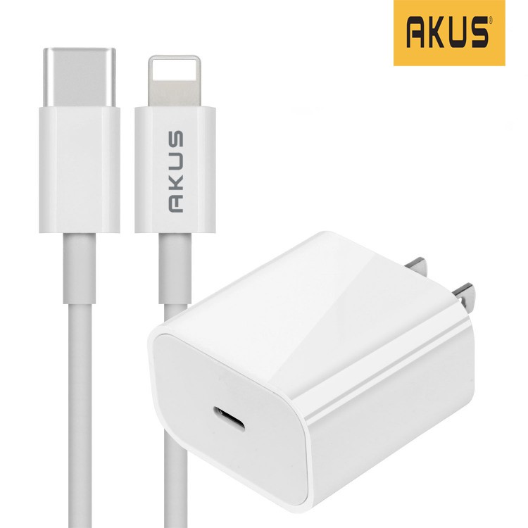 Combo sạc nhanh iphone Akus 20w - CB20W - HÀNG CHÍNH HÃNG BẢO HÀNH 12 THÁNG - Akus