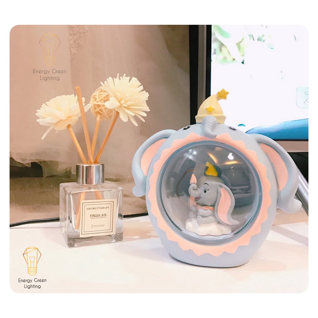 Đèn ngủ Energy Green Lighting trang trí hình chú voi dumbo dễ thương cho bé - deocor căn phòng vintage deocor siêu tiết