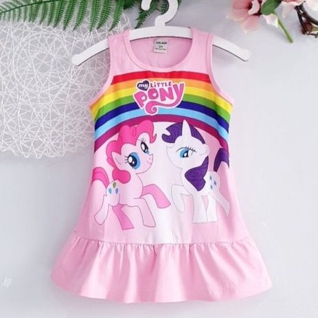 Váy Đầm Bé Gái PONY Đuôi Cá 2 tầng thun 4 chiều Cao Cấp Mềm Mát size nhí đại 1-14