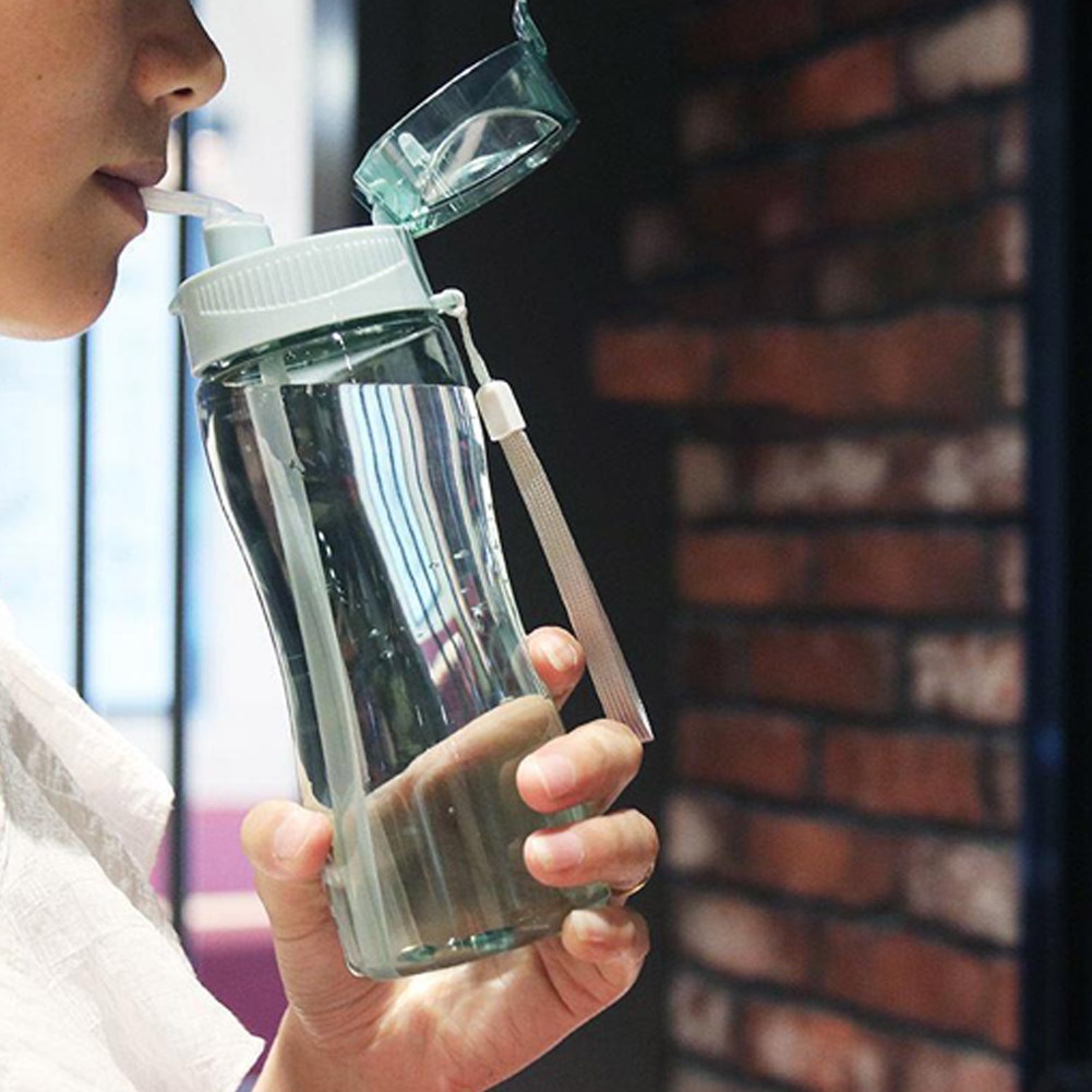 Bình Nước Thể Thao 580ml Kèm Ống Hút Nhựa JP5