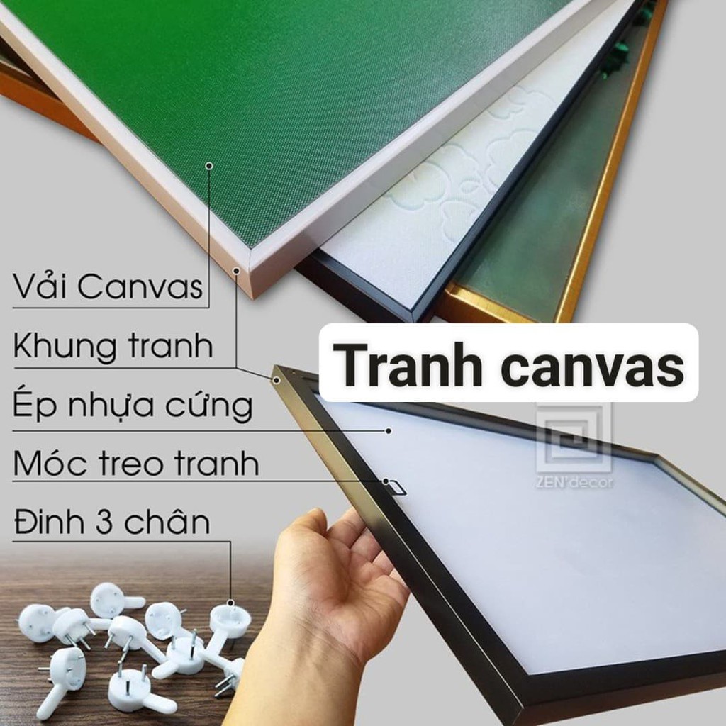 Tóp sale 💘 siêu phẩm tranh canvas cô gái nghệ thuật đẹp vượt thời gian, ốp khung cao cấp tặng đinh treo