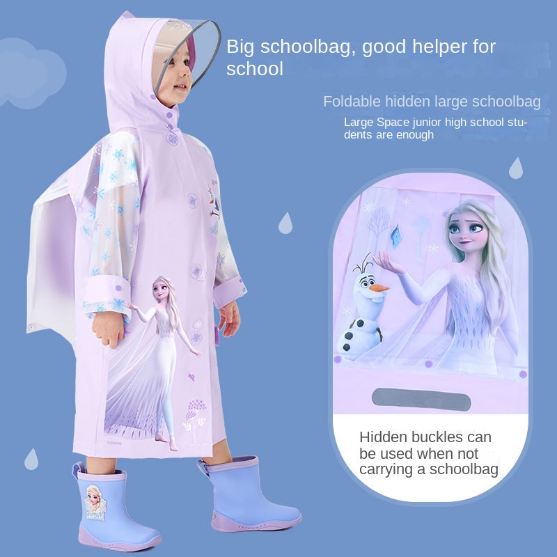 ♛Áo Mưa Họa Tiết Disney Xinh Xắn Dành Cho Bé