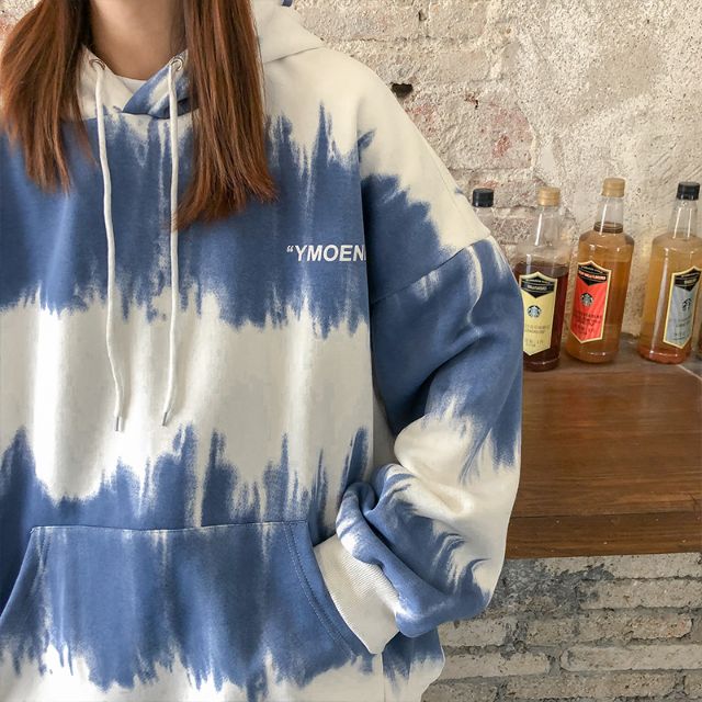 (ORDER) Áo hoodie ulzzang nam nữ loang bạc 🌈 FREESHIP 💚 Áo nỉ lót bông dáng rộng 💚 | BigBuy360 - bigbuy360.vn