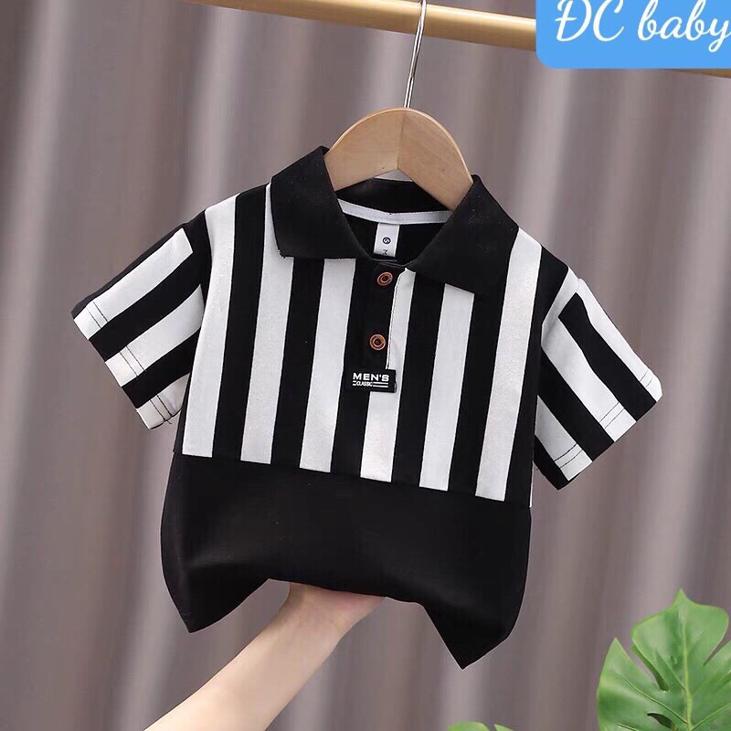 (jean baby) áo phông cộc tay cổ polo mẫu mới nhất 2022 (7-18kg)