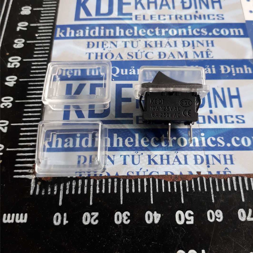 NẮP XU HÌNH CHỮ NHẬT CHỐNG BỤI, MƯA CHO CÔNG TẮC 15x21MM (gói 20 cái) kde3808