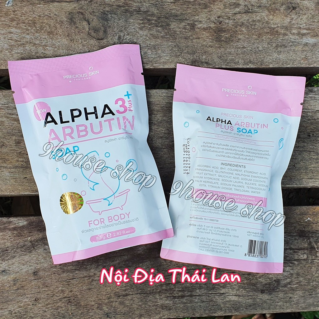 01 Cục Xà Bông Trắng Da Alpha Arbutin 3Plus Thái Lan 80gram