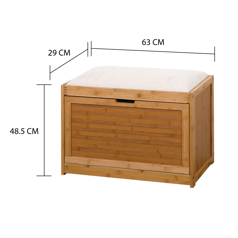 Homebase FURDINI tủ để giày dép có thể ngồi để thử giày có cửa bằng gỗ thật W63xD29XH48.5cm