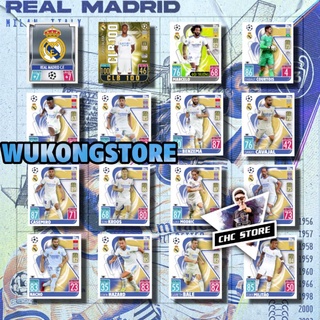 Lẻ thẻ cầu thủ REAL MARDRID match attax 2021/22 bóng đá size Poca