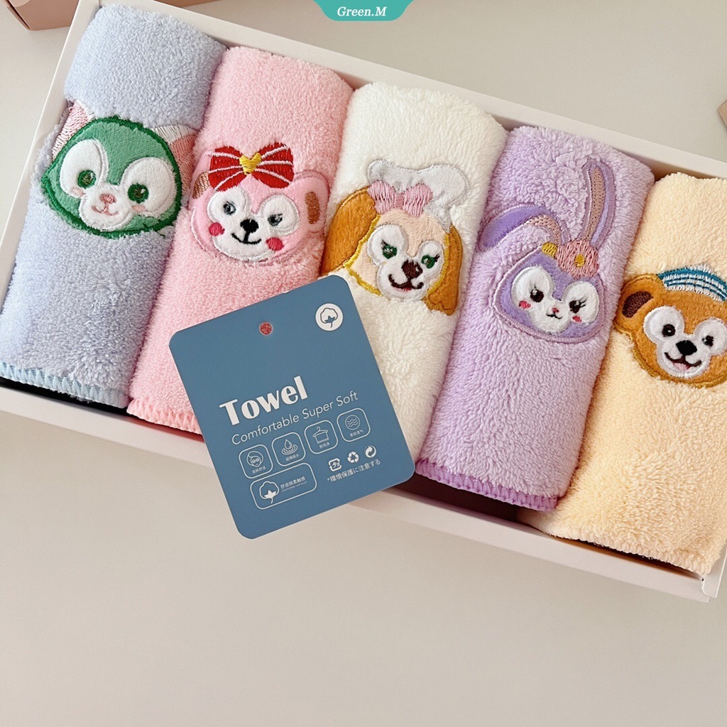 Bộ 5 Khăn Lông Cừu San Hô Họa Tiết Hoạt Hình Cinnamoroll My Melody Kuromi Linabell Sanrio Dễ Thương