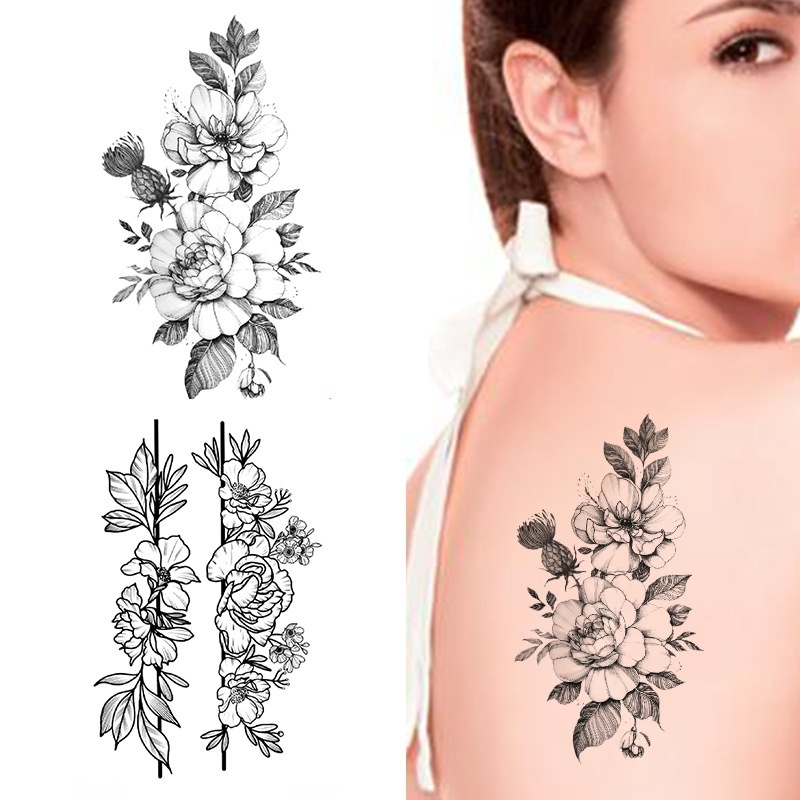 【Ready Stock】Công cụ hình xăm kim loại phác thảo thảo thảo que xăm chống nước dài Arm Tattoo Stickers Sketch Flower Tattoo Stickers Waterproof Tattoo Stickers Long Duration