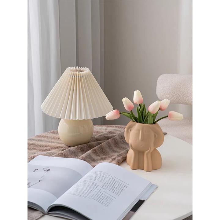 Đèn Nấm đế tròn mini để bàn xinh xắn đáng yêu decor phòng