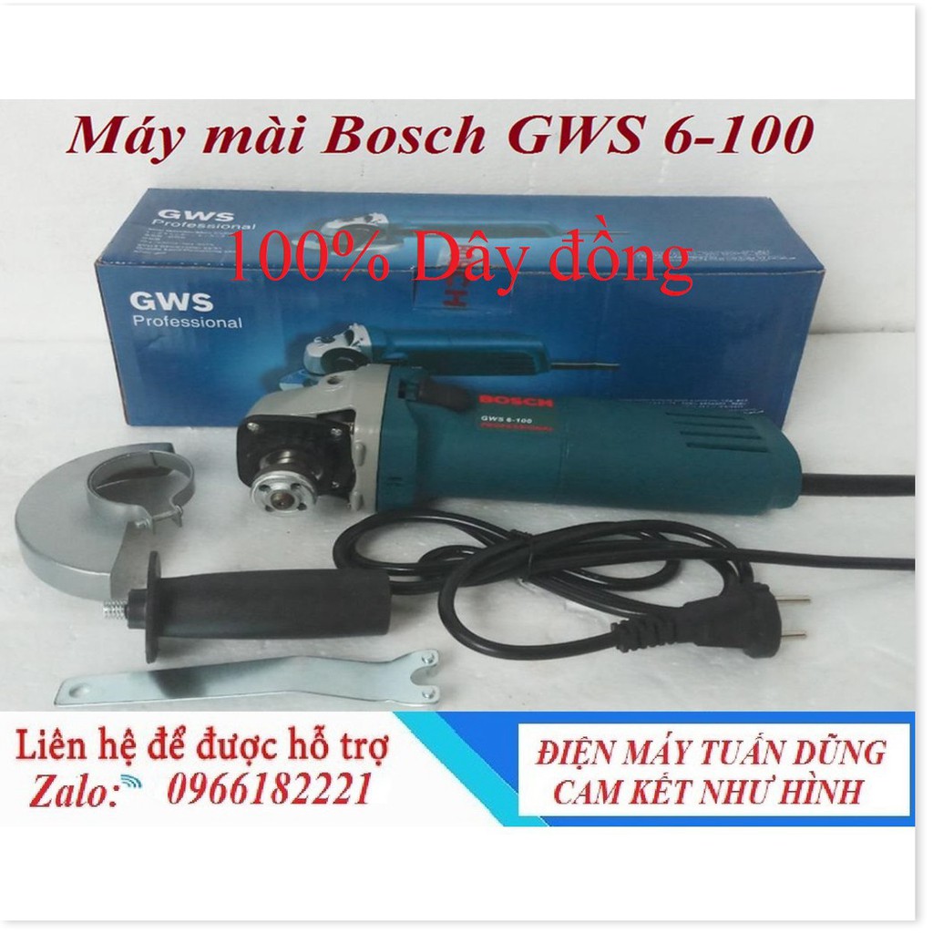 Máy cắt cầm tay Bosch gws 6-100, 100% dây đồng