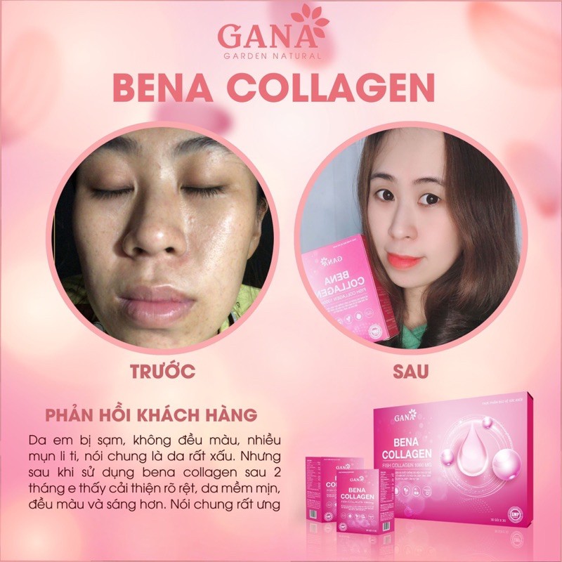 [FREESHIP] (Hàng chính hãng) Bena collagen hộp 15 gói - giúp chống lại quá trình lão hoá, giá da trắng- căng bóng