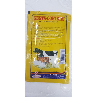 Gói 50g gentacosstrim hỗ trợ vật nuôi đi ngoài