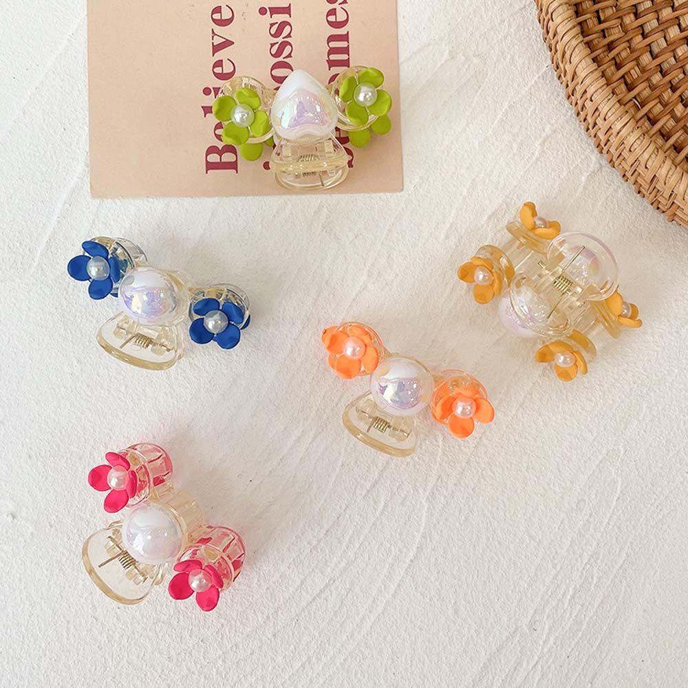 IVORY Kẹp Tóc Đính Ngọc Trai Hình Trái Tim Mini Phong Cách Hàn Quốc