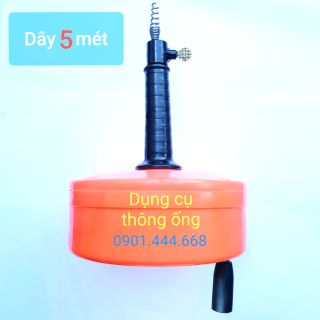 Dụng cụ dây thông cống dài 5M - Lò xo Thép 100% Không gỉ sét