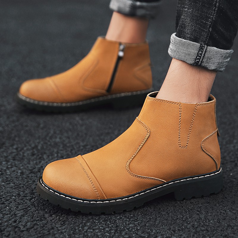 H Tổng [XẢ KHO] free Giày Boot nam cổ ngắn thời trang uy tín Uy Tín new . [AK97] ! ✔️ chuẩn au : ₛ 1212 | . L