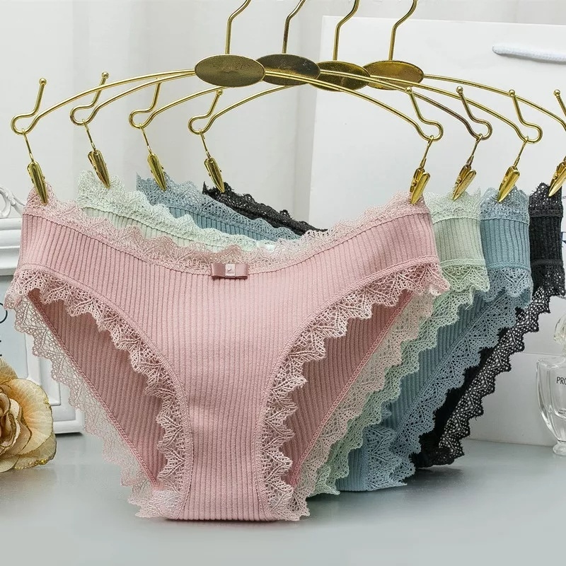 Quần Lót Cotton Không Đường May Đính Nơ Dễ Thương Cho Nữ