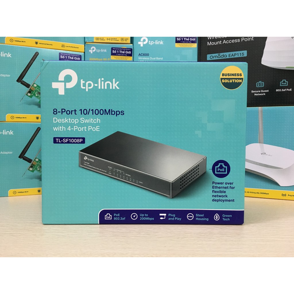 TL-SF1008P Bộ chia mạng TP-Link 8 cổng 10/100Mpbs 4 cổng PoE