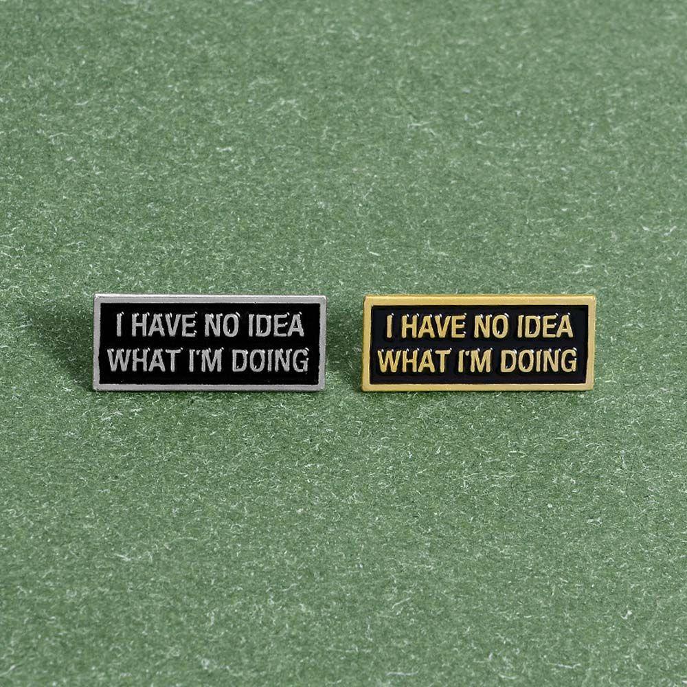 Mocho Ghim Cài Áo Tráng Men Họa Tiết Hoạt Hình I Have No Idea Kỷ Niệm Du Lịch Vui Nhộn