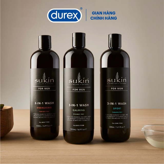 [HB Gifts] Sữa tắm dành cho nam Sukin For Men Body Wash 500ml | BigBuy360 - bigbuy360.vn