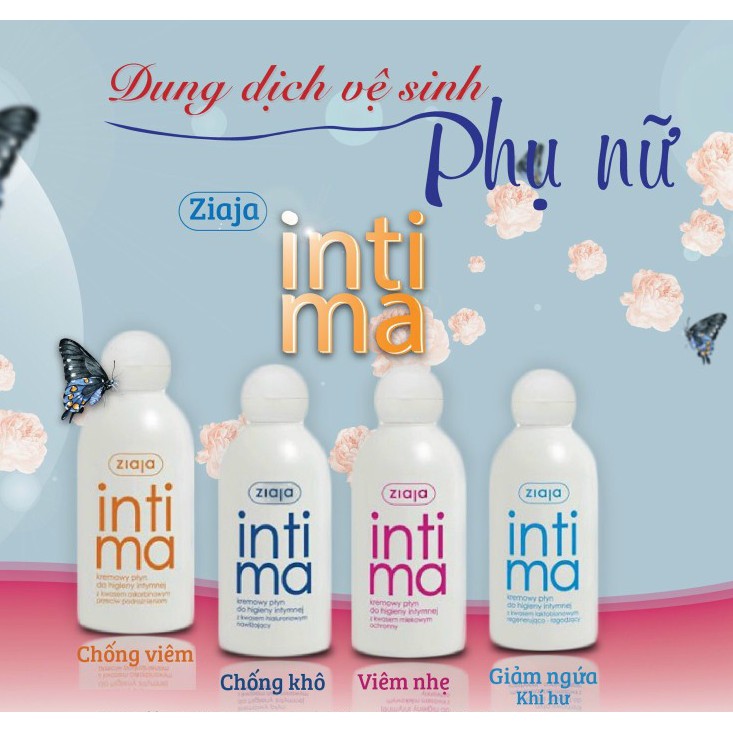 Dung Dịch Vệ Sinh Intima Ziaja 200ml Giúp Làm Sạch Sâu, Dưỡng Ẩm Cho Da