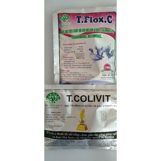 Gà đầu đen,màu thâm tiêu chảy ecoli/khò khè 2goi 10gr
