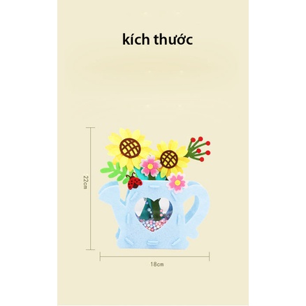 Bình hoa thủ công làm từ vải không dệt