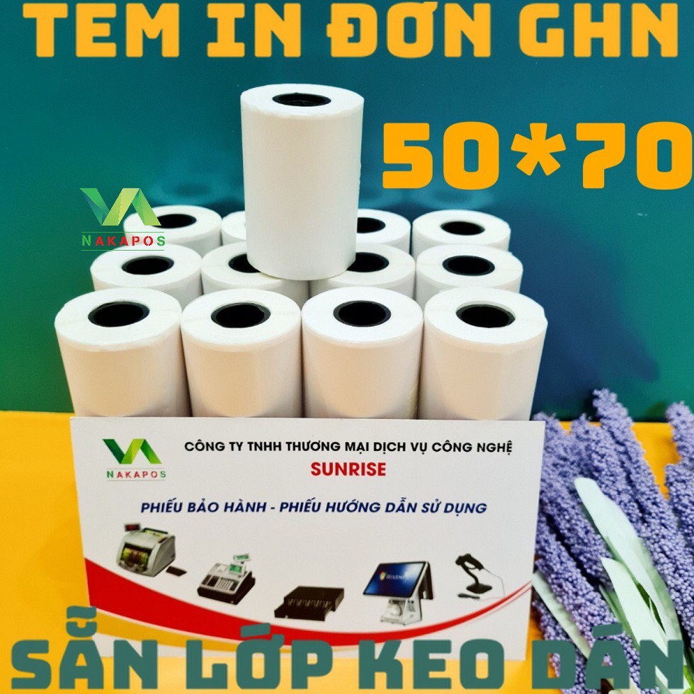 Tem in vận đơn Giao hàng nhanh GHN 50x70 - 100 Tem