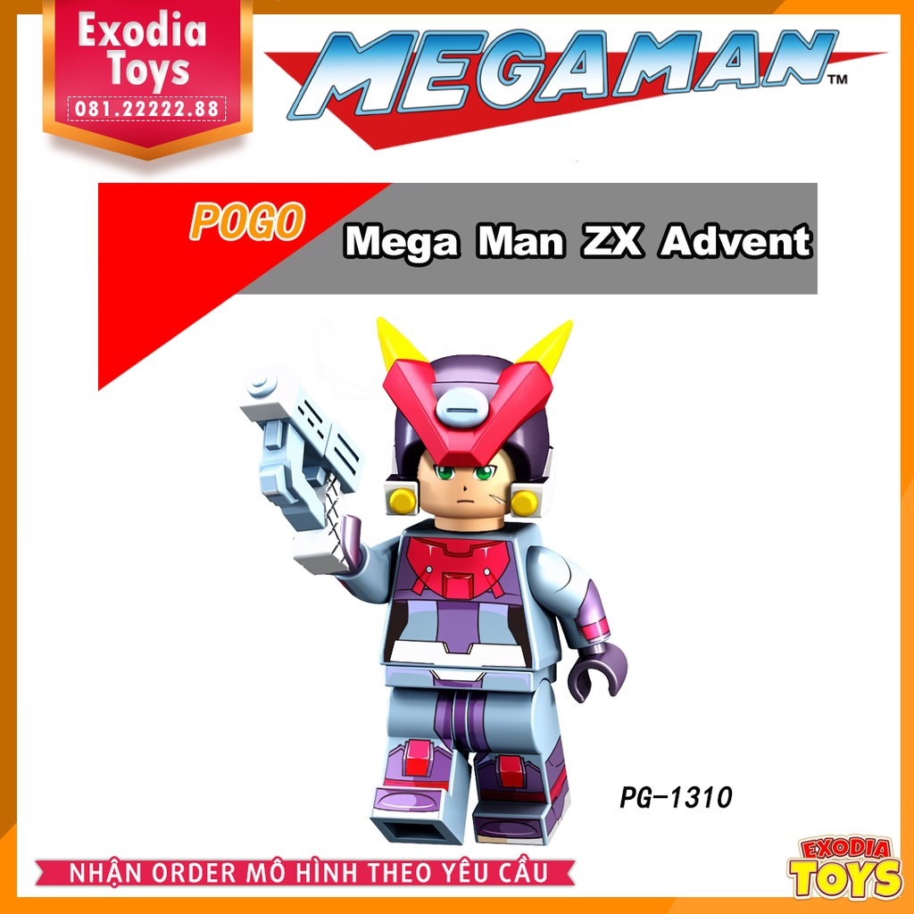 Xếp hình Minifigure Nhân vật trò chơi Rockman (Mega Man) - Đồ Chơi Lắp Ghép Sáng Tạo - POGO PG8137