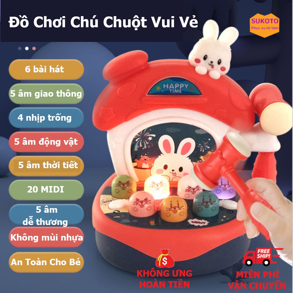 Đồ chơi đập chuột vui vẻ happy hamster cho bé từ 2 - 6 tuổi