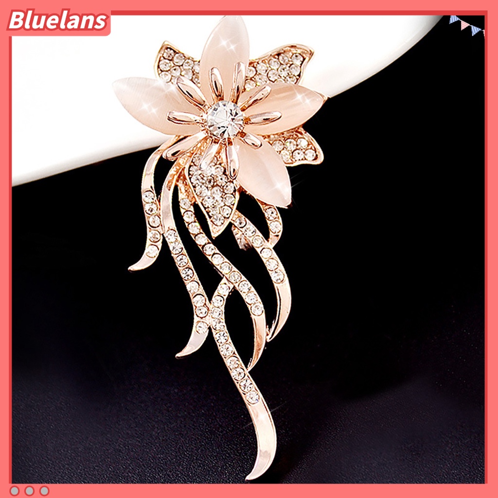 Ghim Cài Áo Hình Hoa Hồng Đính Đá Nhân Tạo Thời Trang Cho Nữ