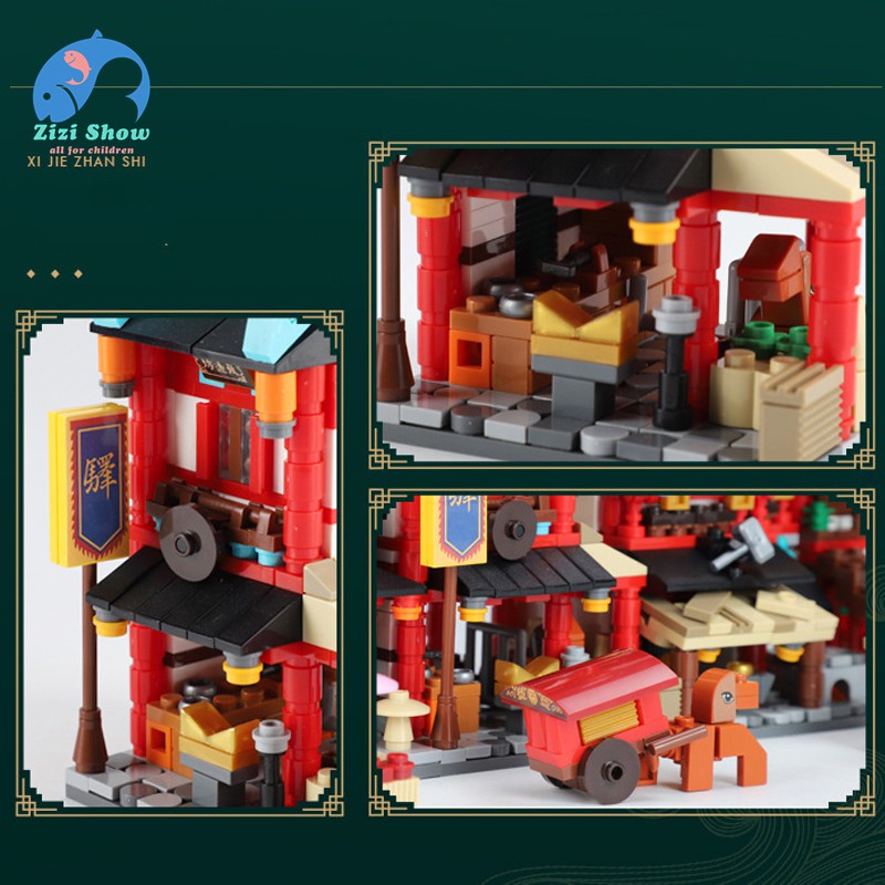 Bộ Đồ Chơi Lego Xếp Hình Tòa Nhà Phong Cách Trung Hoa