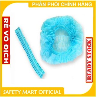 100 Bọc tóc con sâu vải không dệt chống tĩnh điện (Xanh, Trắng)