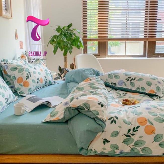 Bộ Chăn Ga Gối Đệm Poly Cotton 4 Món Vintage M2,M4,M6,M8,2M2 -Chăn Ga Gối Cotton Poly