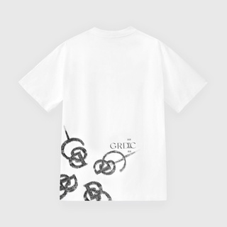 Grimm DC Áo thun tay ngắn Monogram // Trắng