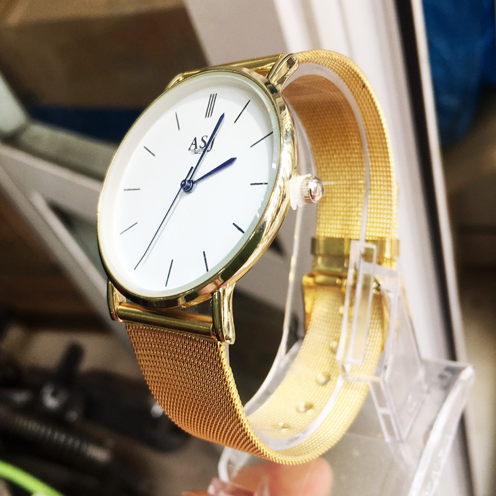 Đồng Hồ Thời Trang Nam Nữ Asj Dây Thép Lưới Asj siêu bền đẹp