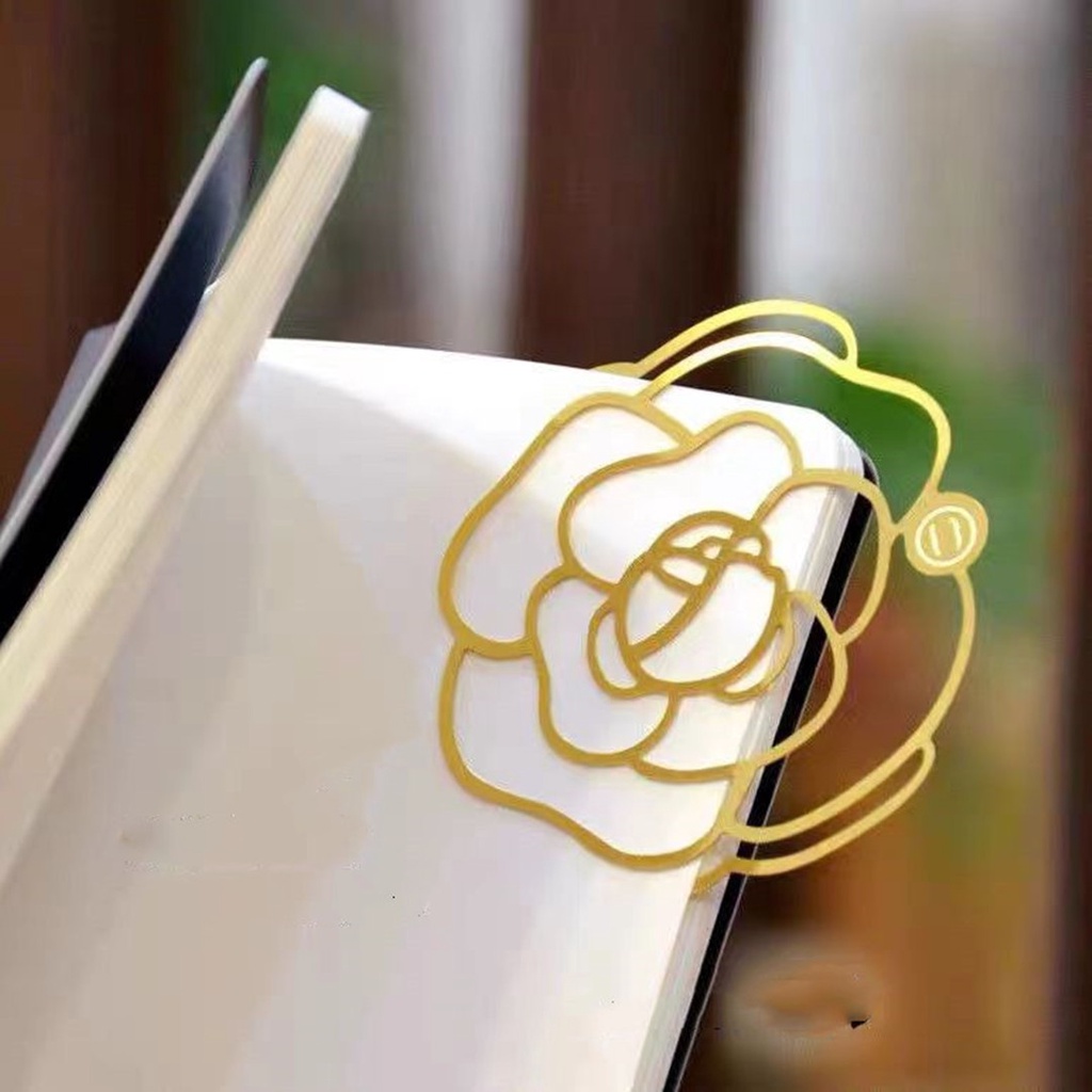 Thẻ Đánh Dấu Sách Hình Hoa Trà