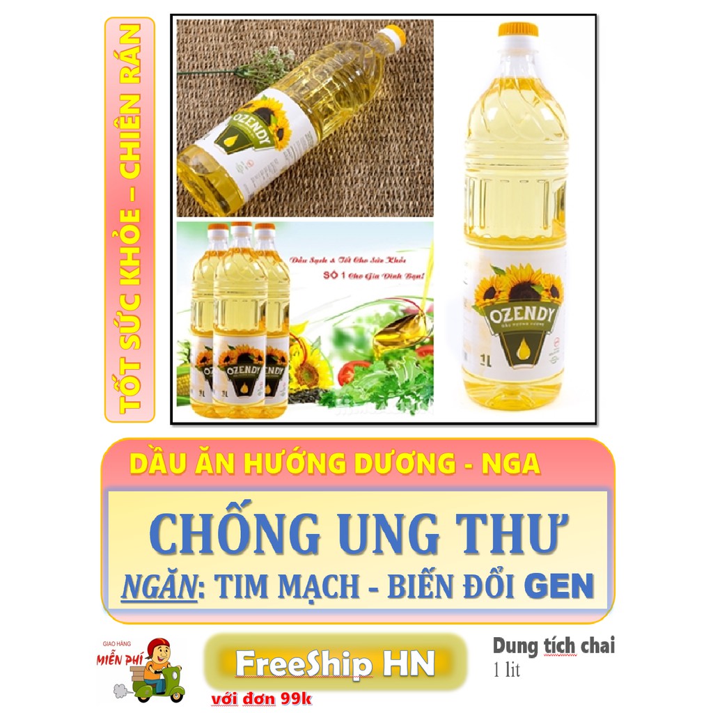 Dầu ăn Hướng Dương Nga OZENDY - LACOMKA - 1 lit